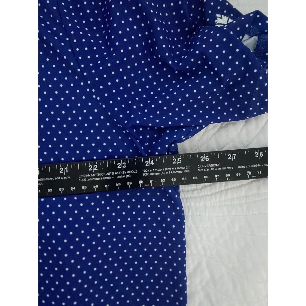 Ralph Lauren RLX Blue Polka Dot Short Sleeve Polo Shirt Mens Size‎ XL